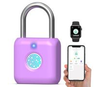 Eseesmart Smart Fingerprint Padlock - Lock with APP Control,Gym Locker Lock,Keyless USB Charging Smart Lock for Gym Locker, Luggages & Suitcases