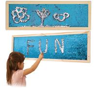 ESEHGS Sequins Sensory Wall Frame | Reversible Sequins Board for Kids | Sensory Sequins Fabric | Flip Sequin Board | Sensory Wall and Room Board(2-Pack)