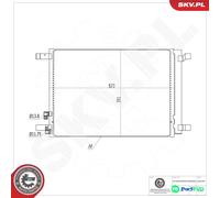 ESEN SKV AIR CONDITIONING CONDENSER 86SKV006 FOR AUDI SEAT SKODA VW