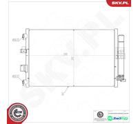 ESEN SKV AIR CONDITIONING CONDENSER 86SKV030 FOR FORD