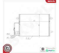 ESEN SKV AIR CONDITIONING CONDENSER 86SKV040 FOR VW