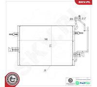 ESEN SKV AIR CONDITIONING CONDENSER 86SKV099 FOR OPEL VAUXHALL