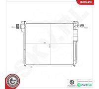ESEN SKV AIR CONDITIONING CONDENSER 86SKV155 FOR NISSAN