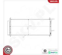 ESEN SKV AIR CONDITIONING CONDENSER 86SKV223 FOR HONDA