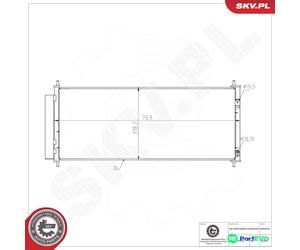 ESEN SKV AIR CONDITIONING CONDENSER 86SKV223 FOR HONDA