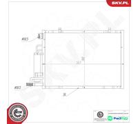 ESEN SKV AIR CONDITIONING CONDENSER 86SKV397 FOR FORD