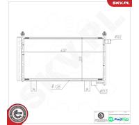 ESEN SKV AIR CONDITIONING CONDENSER 86SKV580 FOR FIAT