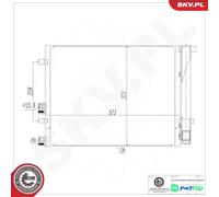 ESEN SKV AIR CONDITIONING CONDENSER 86SKV626 FOR HYUNDAI