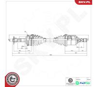 ESEN SKV DRIVE SHAFT 40SKV033 FOR OPEL VAUXHALL