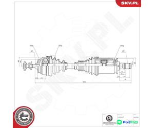 ESEN SKV DRIVE SHAFT 40SKV039 FOR BMW