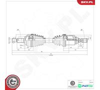 ESEN SKV DRIVE SHAFT 40SKV049 FOR RENAULT