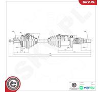 ESEN SKV DRIVE SHAFT 40SKV072 FOR VOLVO