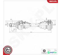 ESEN SKV DRIVE SHAFT 40SKV081 FOR BMW
