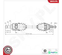 ESEN SKV DRIVE SHAFT 40SKV212 FOR FORD