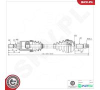ESEN SKV DRIVE SHAFT 40SKV237 FOR NISSAN