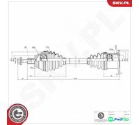 ESEN SKV DRIVE SHAFT 40SKV284 FOR SEAT VW