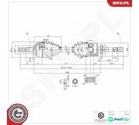 ESEN SKV DRIVE SHAFT 40SKV407 FOR RENAULT