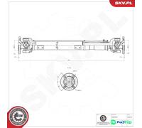 ESEN SKV FRONT DRIVE SHAFT 76SKV016 FOR LAND ROVER