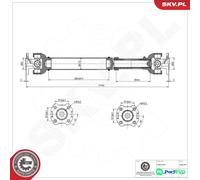 ESEN SKV FRONT DRIVE SHAFT 76SKV159 FOR NISSAN