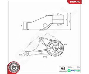ESEN SKV FRONT ENGINE MOUNTING 75SKV045 FOR OPEL VAUXHALL