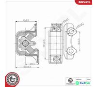 ESEN SKV FRONT RIGHT ENGINE MOUNTING 75SKV374 FOR OPEL VAUXHALL