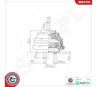 ESEN SKV LEFT ENGINE MOUNTING 75SKV197 FOR BMW
