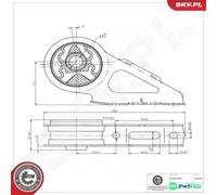 ESEN SKV LEFT ENGINE MOUNTING 75SKV230 FOR HONDA
