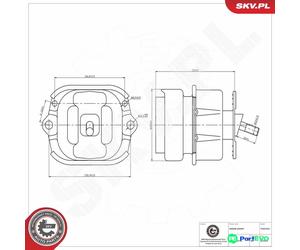 ESEN SKV LEFT ENGINE MOUNTING 75SKV254 FOR BMW