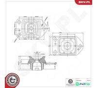 ESEN SKV LEFT ENGINE MOUNTING 75SKV415 FOR RENAULT