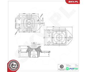 ESEN SKV LEFT ENGINE MOUNTING 75SKV415 FOR RENAULT