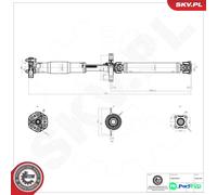 ESEN SKV REAR DRIVE SHAFT 76SKV164 FOR BMW