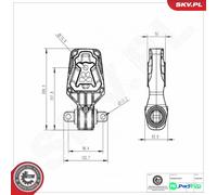 ESEN SKV REAR ENGINE MOUNTING 75SKV049 FOR MERCEDES-BENZ