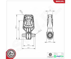 ESEN SKV REAR ENGINE MOUNTING 75SKV049 FOR MERCEDES-BENZ
