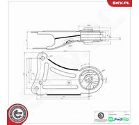 ESEN SKV REAR ENGINE MOUNTING 75SKV071 FOR RENAULT