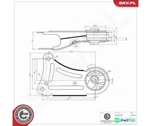ESEN SKV REAR ENGINE MOUNTING 75SKV071 FOR RENAULT