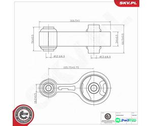ESEN SKV REAR ENGINE MOUNTING 75SKV233 FOR MAZDA