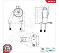 ESEN SKV REAR ENGINE MOUNTING 75SKV408 FOR TOYOTA