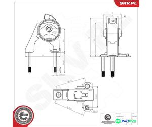 ESEN SKV REAR ENGINE MOUNTING 75SKV408 FOR TOYOTA