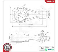 ESEN SKV REAR RIGHT ENGINE MOUNTING 75SKV269 FOR NISSAN