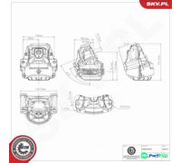 ESEN SKV RIGHT ENGINE MOUNTING 75SKV171 FOR AUDI