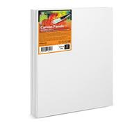 ESENG® Canvas Panel, 50 x 70 cm, 100% Cotton, 4 mm Thick, 280 g/m², Canvas Panel Set for Acrylic Paints, Oil Paints