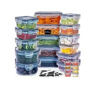 Esenlong 24pcs Airtight Food Storage Containers Set with Lids,Plastic Meal Prep Container,Kitchen Containers,Leak Proof Meal Prep Sets with Stickers