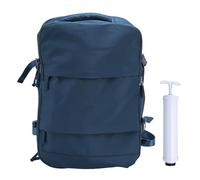 Esenlong Vacuum Backpack Travel Bag with Vacuum Bag & Pump Flight,Expandable Rucksack Waterproof Carry on for Men Women,Size for Work Business(Peacock Blue)