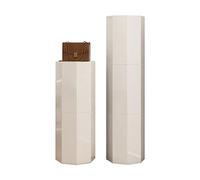 EsEntL 360° Rotating Round Octagon Rotating Shoe Rack Tower Cabinet, Lazy Susan, Free Standing Metal Revolving Shoe Stand, Vertical Shoe Rack for Small Spaces, 35cm-white, 127CM