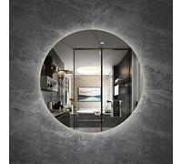 EsEntL Backlit LED Illuminated Bathroom Mirror With Lights Round Lighted Bathroom Makeup Wall Mounted Mirror (Color : Warm light, Size : 70cm Backlight mirror)