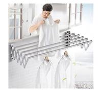 ESESE Portable Folding Clothes Drying Rack, Wall Mounted Retractable Airer Collapsible Ltable(100cm/39.4in)