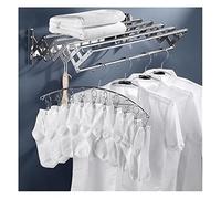 ESESE Portable Folding Clothes Drying Rack, Wall Mounted Retractable Clotheshes(100cm)