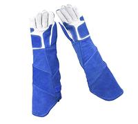 ESESE Safety Work Gloves, Gardening,Animal Handling, Faux Cowhide Protective to Avoid Biting The Hands by Dogs Cats Birds Snakes Parrots(XL)