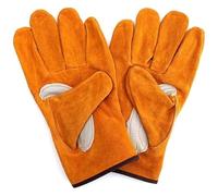 ESESE Safety Work Gloves, Gardening,Welding Heat Resistant And Fireproof Cowhide Electric Machinery Liquid Nitrogen Cryogenic