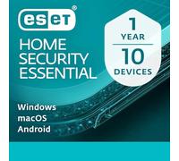 ESET HOME Security Essential 2026 | 10 Devices | 1 Year | Antivirus, Safe Banking, Safe Browsing, Anti-Phishing, Webcam Protection, Microphone Monitor | Activation Code by Post